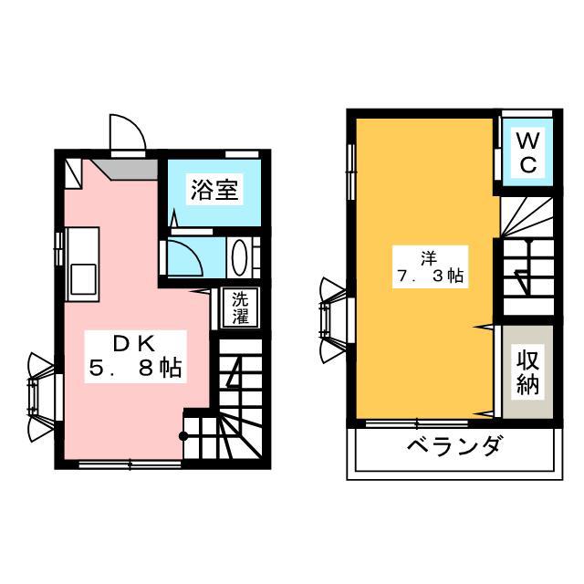 プチメゾン(1DK/1階)の間取り写真