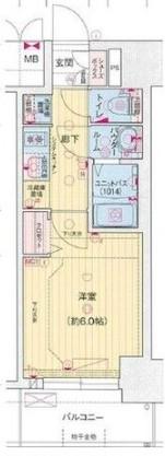プレサンス名古屋ルーカス(1K/3階)の間取り写真