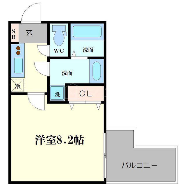 プライムアーバン御堂筋本町(1K/15階)の間取り写真
