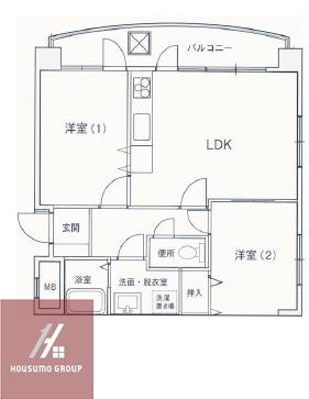 ターミナルサイド太田(2LDK/5階)の間取り写真