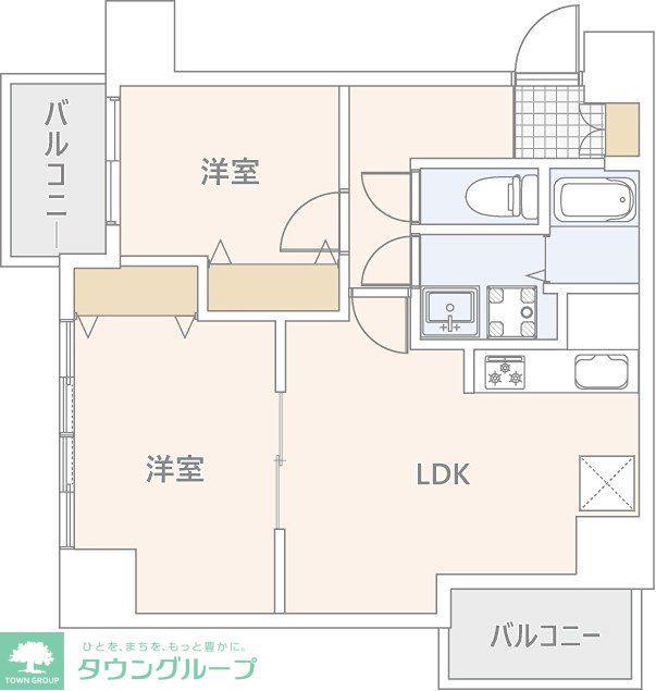 ISM大宮(2LDK/11階)の間取り写真