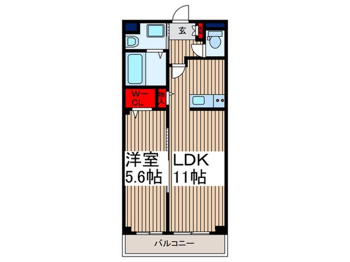 グラン ドマーニ(1LDK/4階)の間取り写真
