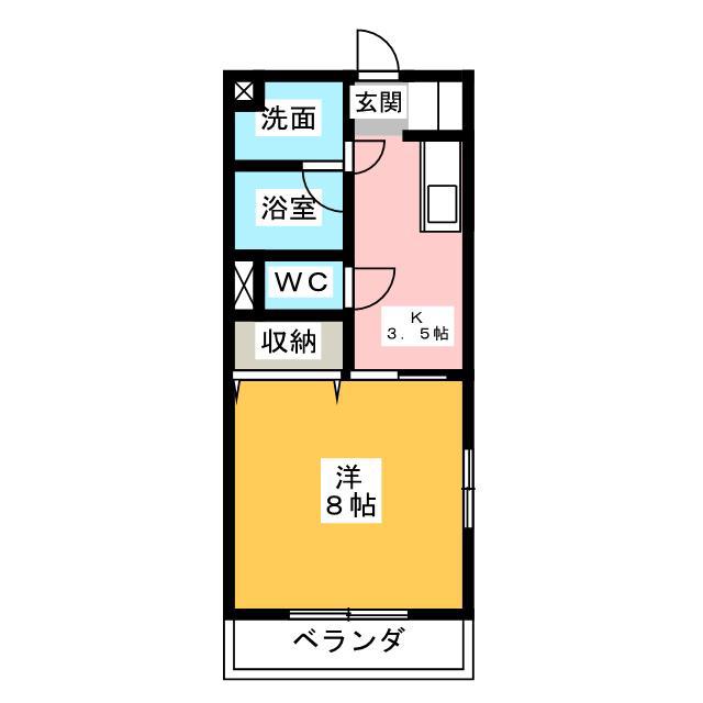 S-PALACE 5(1K/1階)の間取り写真