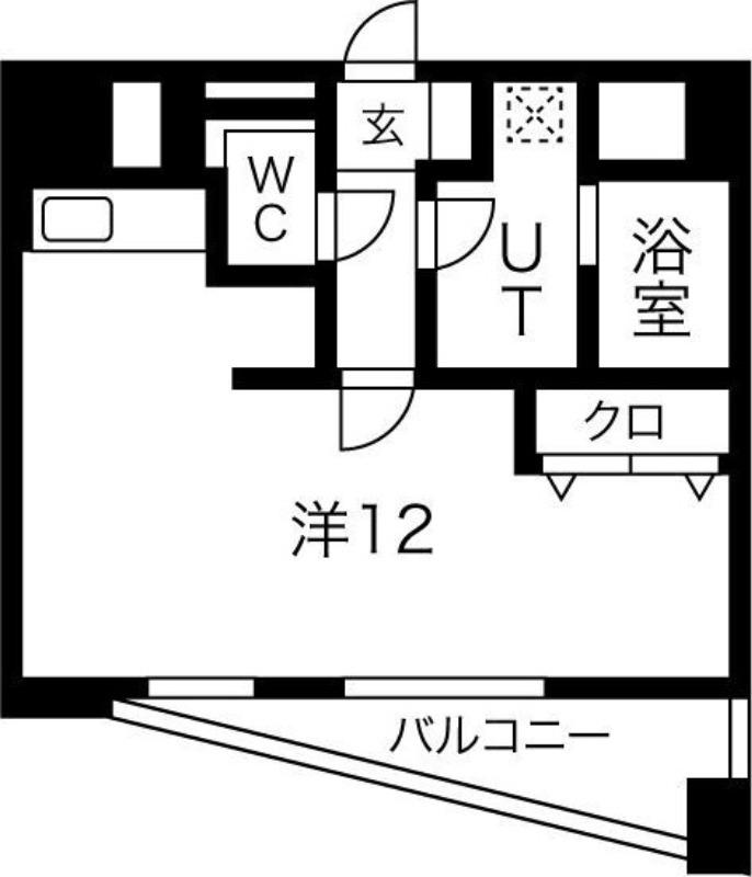 プラウランド名駅(ワンルーム/6階)の間取り写真