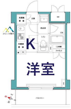 ルーブル新川崎(1K/5階)の間取り写真