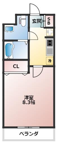 ファーストコート赤羽(1K/2階)の間取り写真