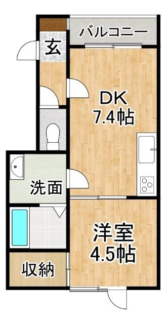 TOWN SEIRYOU(1DK/3階)の間取り写真