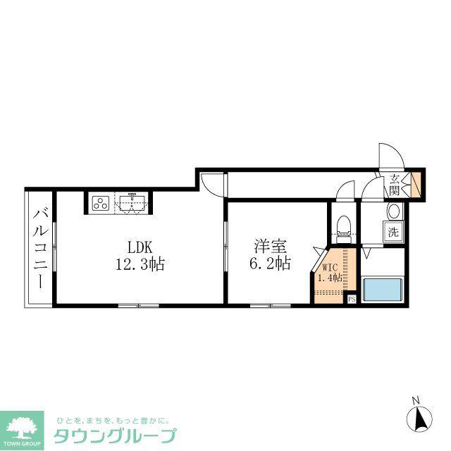 エステート本郷(1LDK/2階)の間取り写真