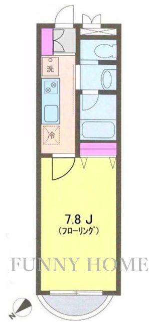 ハルシオンデイズ(1K/2階)の間取り写真