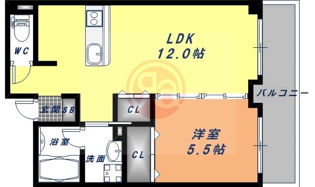 サウスパーク(1LDK/3階)の間取り写真