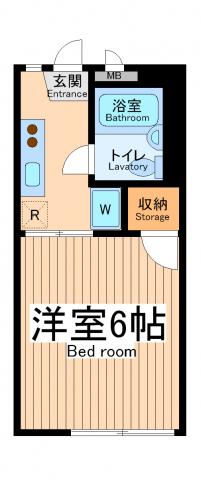 ビューイシハラ(1K/1階)の間取り写真