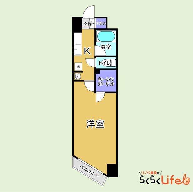 NAKAHARA ITE(1K/5階)の間取り写真