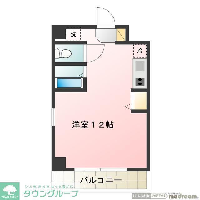 ハイポイント西川口(ワンルーム/10階)の間取り写真