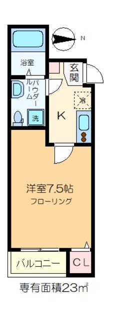 T-SPACE(1K/2階)の間取り写真