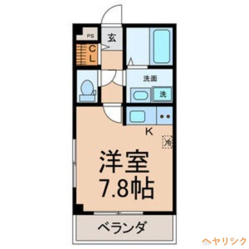 スペリア藤ヶ丘(ワンルーム/2階)の間取り写真