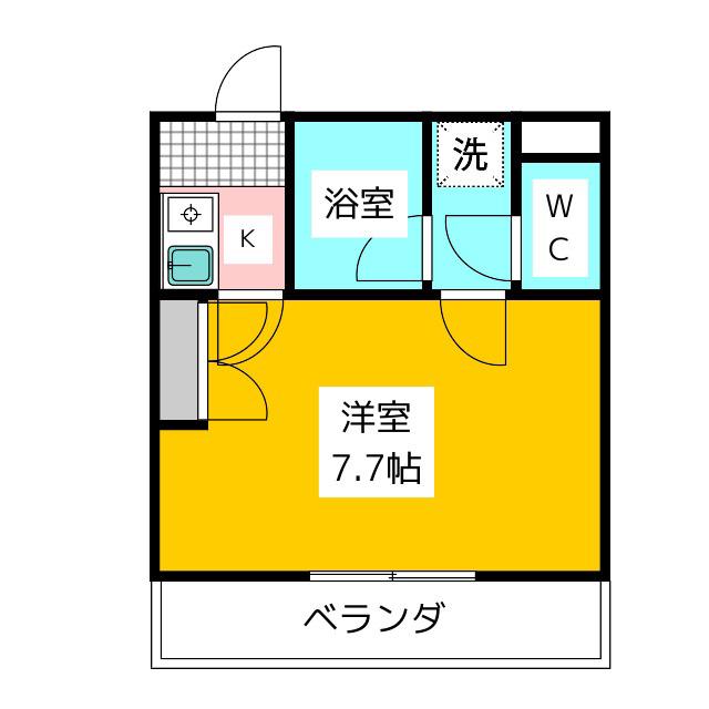 明光上石神井(1K/1階)の間取り写真