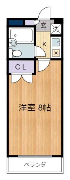 アーツハイム(1K/3階)の間取り写真