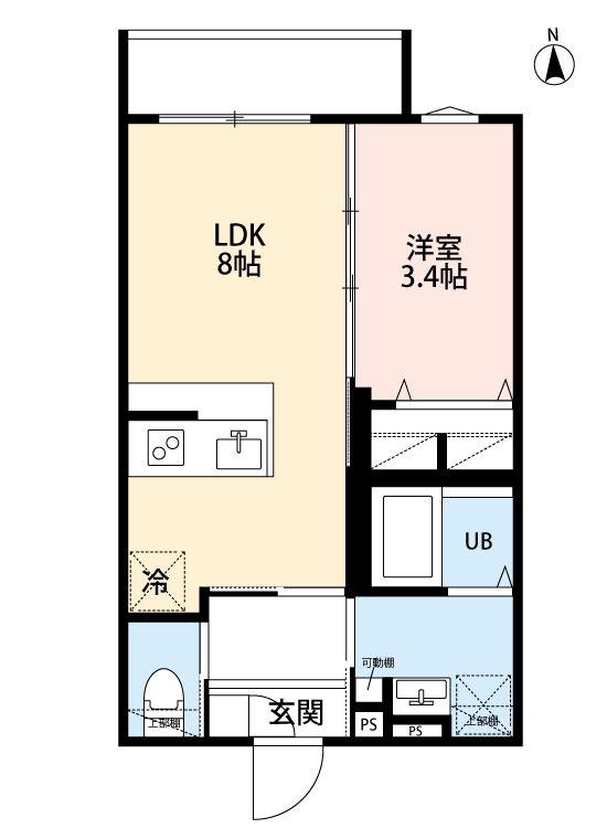 ROBOT HOME 都立家政(1LDK/2階)の間取り写真
