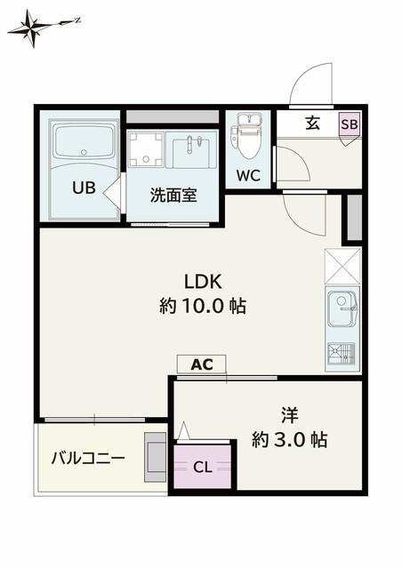 JACK KORAKUII(1LDK/2階)の間取り写真