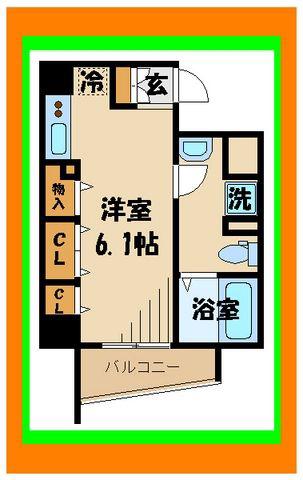 ドルチェ東京府中・弐番館(ワンルーム/5階)の間取り写真