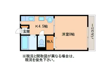 シティハイムS&K(1K/2階)の間取り写真