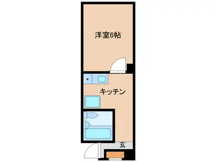 栄コーポ(1K/3階)の間取り写真