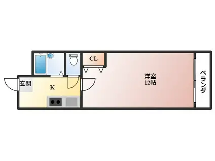 メゾンドール豊寿荘(1K/3階)の間取り写真