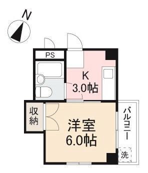 コーポ松岡(1K/3階)の間取り写真