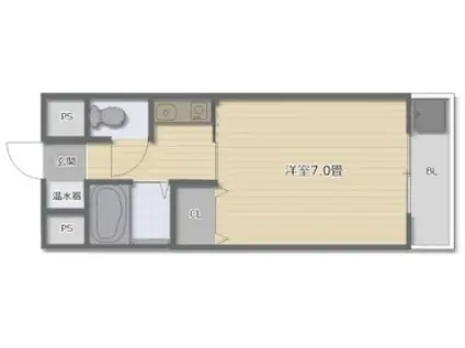 メゾン楠(1K/2階)の間取り写真