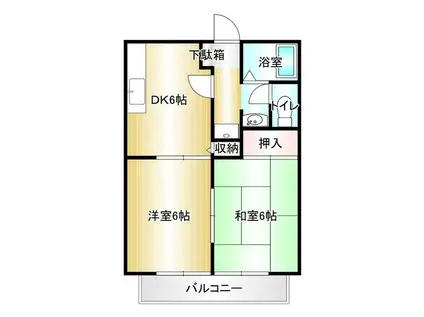 サンハイツ大日寺(2DK/1階)の間取り写真