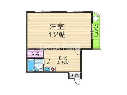 第五ひかりハイツ(1DK/5階)の間取り写真