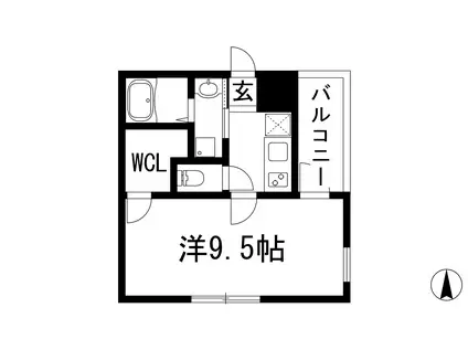 フジパレス宝塚南5番館(1K/1階)の間取り写真