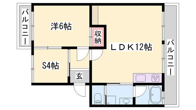 アイマンション(1SLDK/3階)の間取り写真