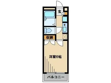 サクセス上福岡(1K/3階)の間取り写真