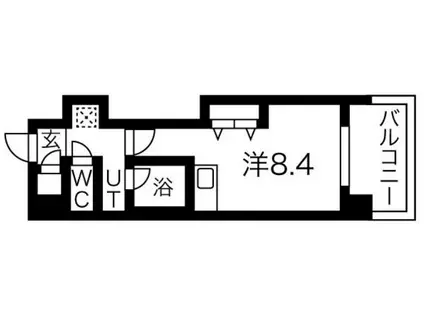 FRONT FIELD 天王寺(ワンルーム/2階)の間取り写真