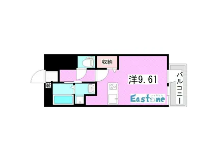 MODENA高麗303(ワンルーム/3階)の間取り写真