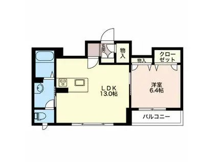 アンビエラ荻川 A302(1LDK/3階)の間取り写真