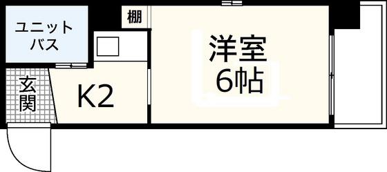 パレグレース和田(1K/3階)の間取り写真