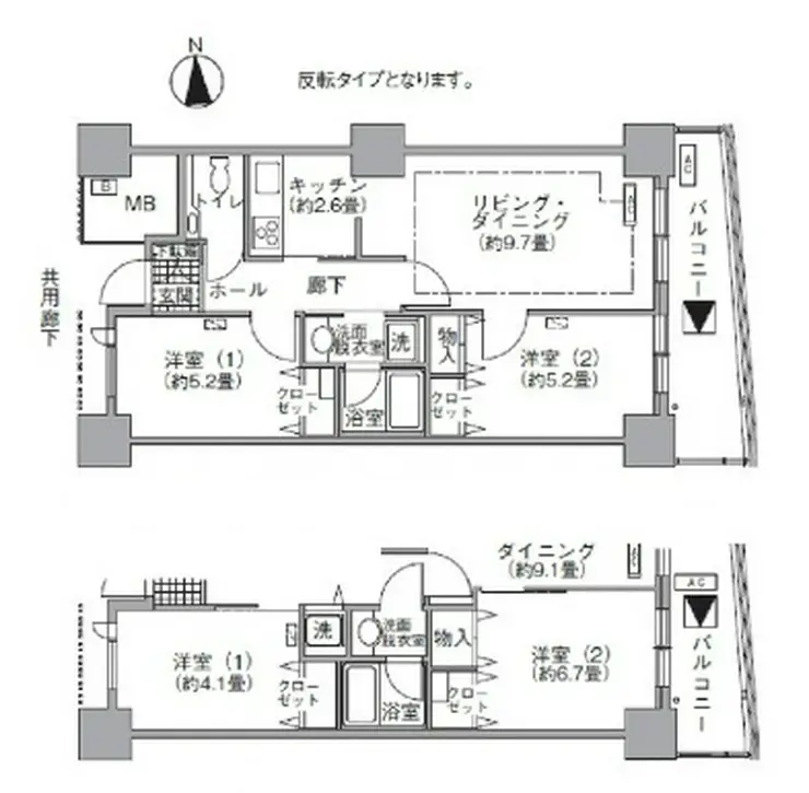 アクティ汐留 39階階 間取り