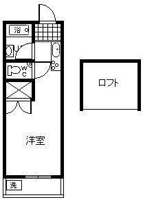 プレステージ(1K/1階)の間取り写真