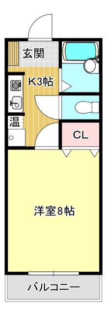 ウィズステージさくら(1K/2階)の間取り写真