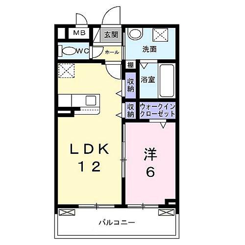 フルール アムール(1LDK/3階)の間取り写真