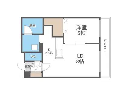S-RESIDENCE桑園(1LDK/2階)の間取り写真