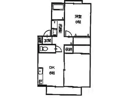 FX寿 A棟(2DK/1階)の間取り写真