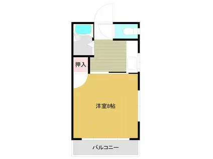 ロード本町(1K/2階)の間取り写真