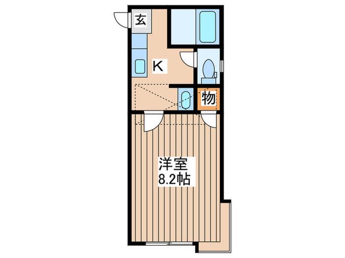 コーポ壱番館(1K/1階)の間取り写真