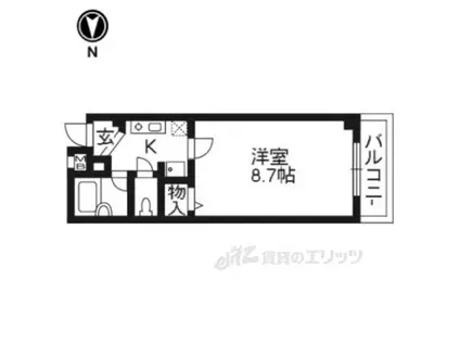 安村マンション(1K/2階)の間取り写真