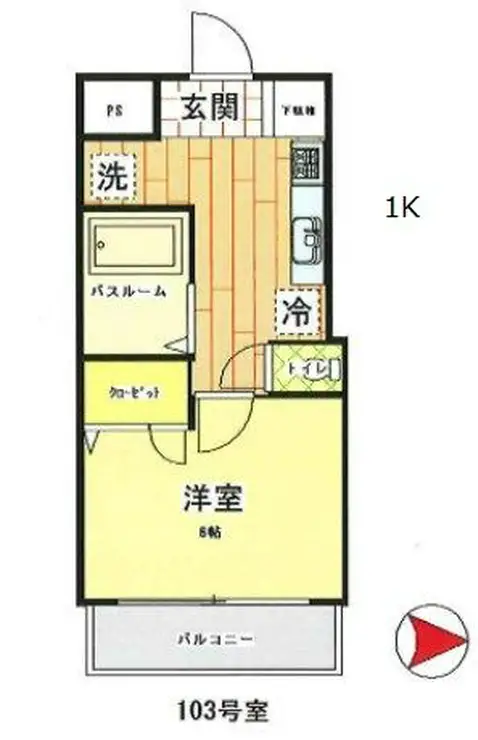 ADレジデンス小手指 1階階 間取り