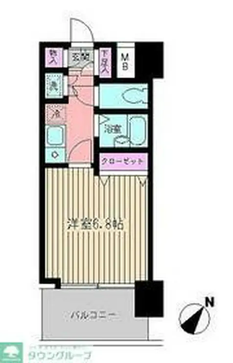 ビイルーム新宿 2階階 間取り