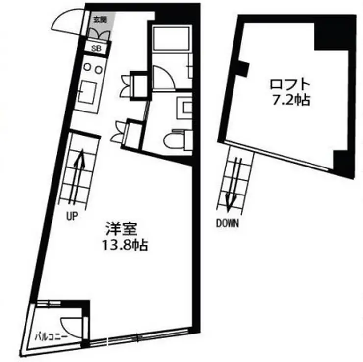 プラウドジェム渋谷神南 2階階 間取り
